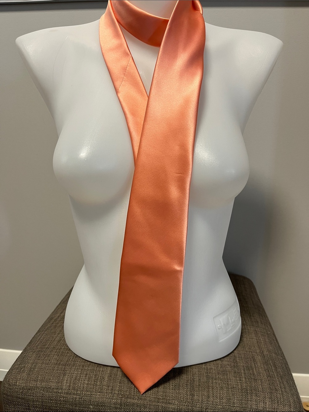 Kiss Ties- Silky Peach Tie - Elegant Satin